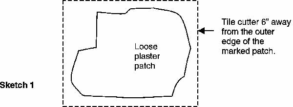 Chipping wall plaster